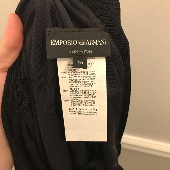 Emporio Armani Pleated Sash Skirt black 40 small - Picture 8 of 10